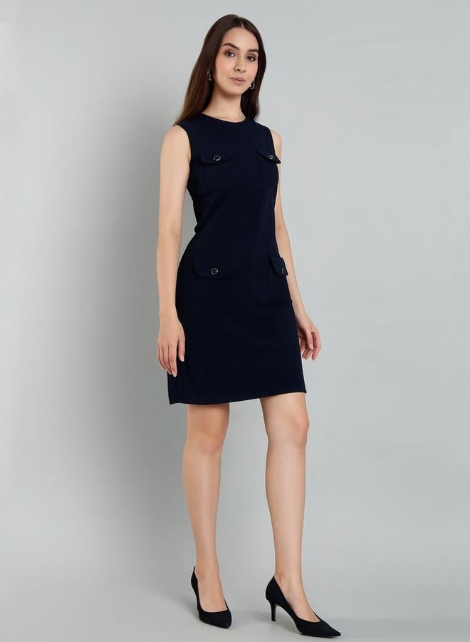 ميش فستان ميني بدون أكمام وبقصة ضيقة - Image 2